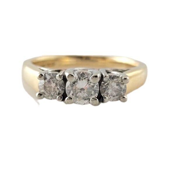 Magic Glo 14 Karat White and Yellow Gold Diamond Ring Size 7 #17711 - Picture 1 of 7
